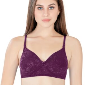 Larina Royal Plum Floral Comfort Bra