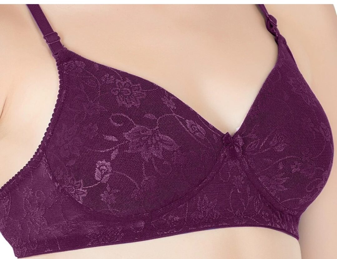 Larina Royal Plum Floral Comfort Bra - Image 2